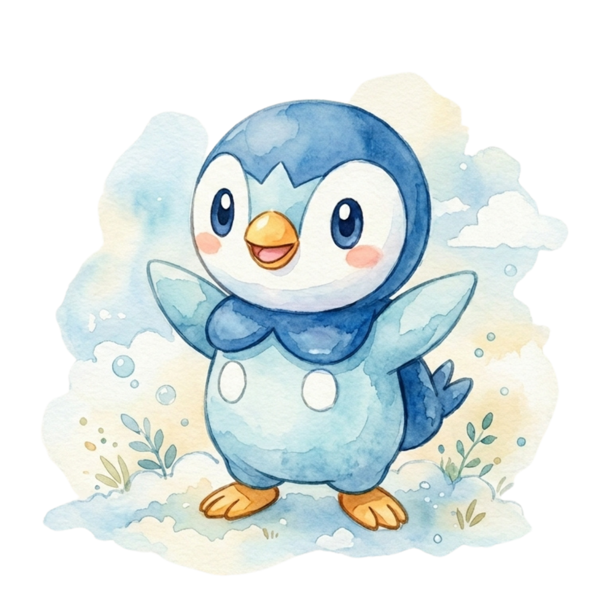 Piplup Water Color Pokémon Air Freshener