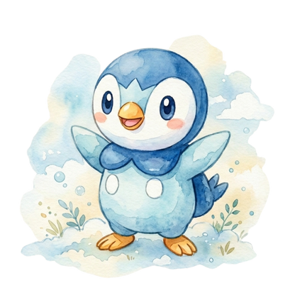 Piplup Water Color Pokémon Air Freshener