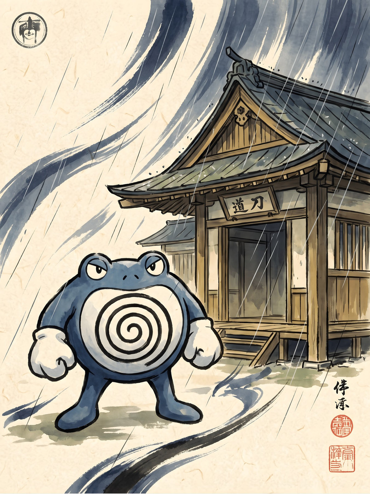 Poliwrath Pokémon Air Freshener artwork