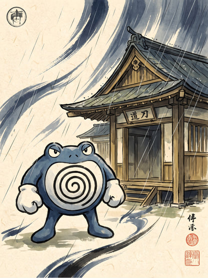 Poliwrath Pokémon Air Freshener artwork