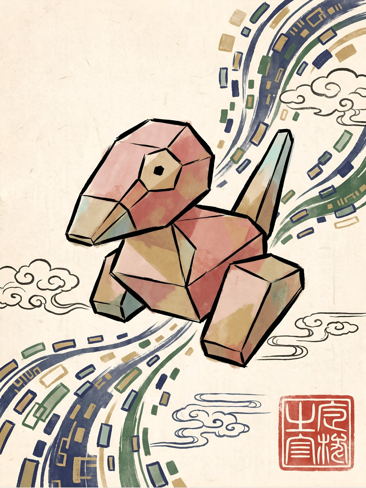 Porygon Pokémon Air Freshener artwork