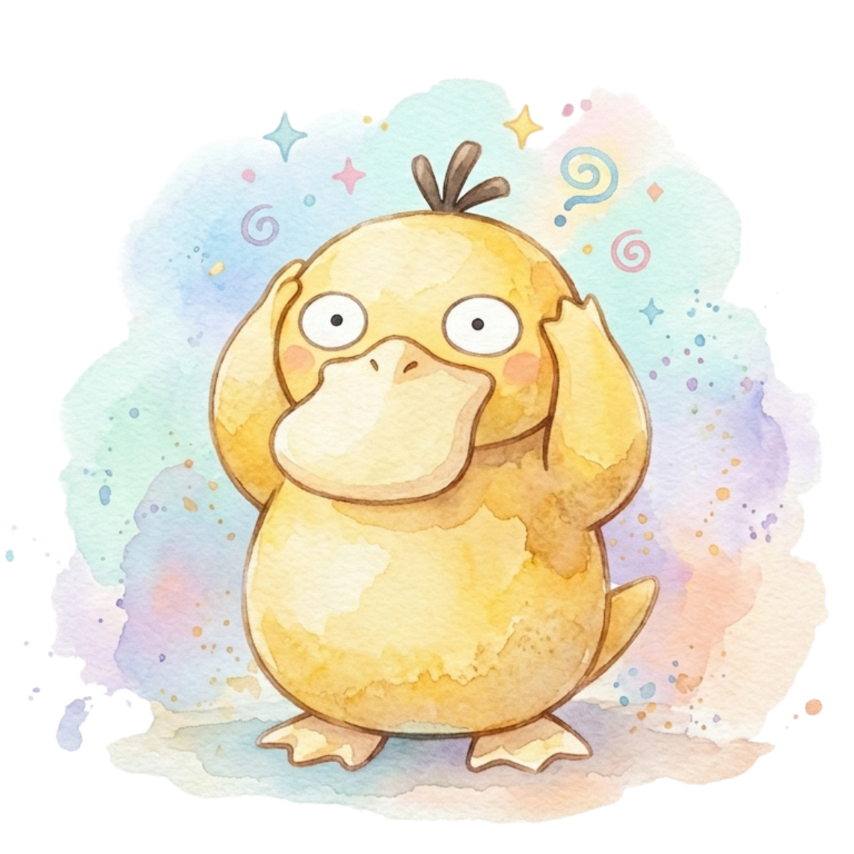 Psyduck Water Color Pokémon Air Freshener