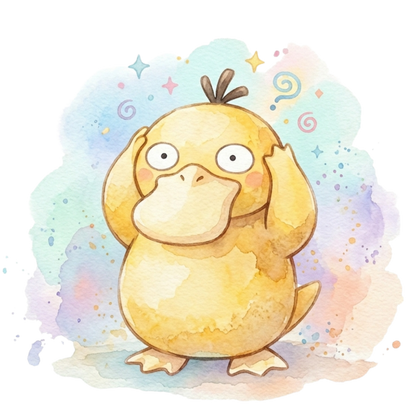 Psyduck Water Color Pokémon Air Freshener