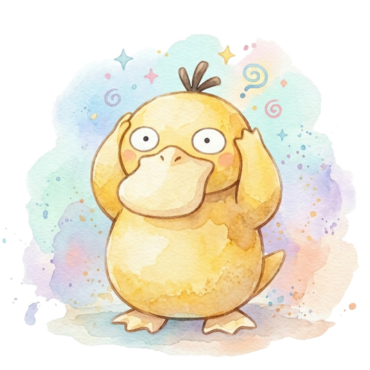 Psyduck Water Color Pokémon Air Freshener