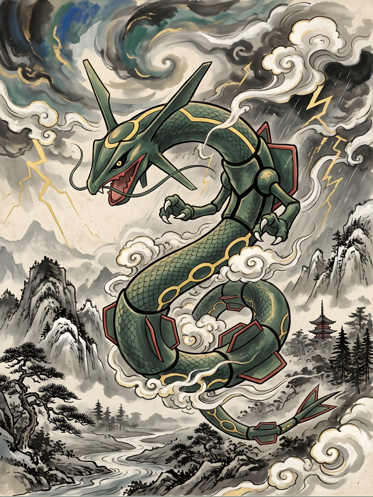 Rayquaza Pokémon Air Freshener artwork