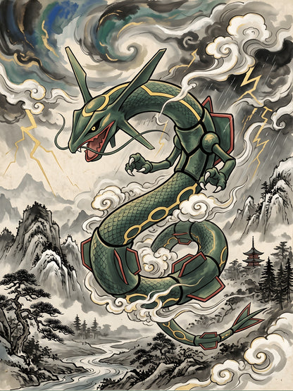 Rayquaza Pokémon Air Freshener artwork