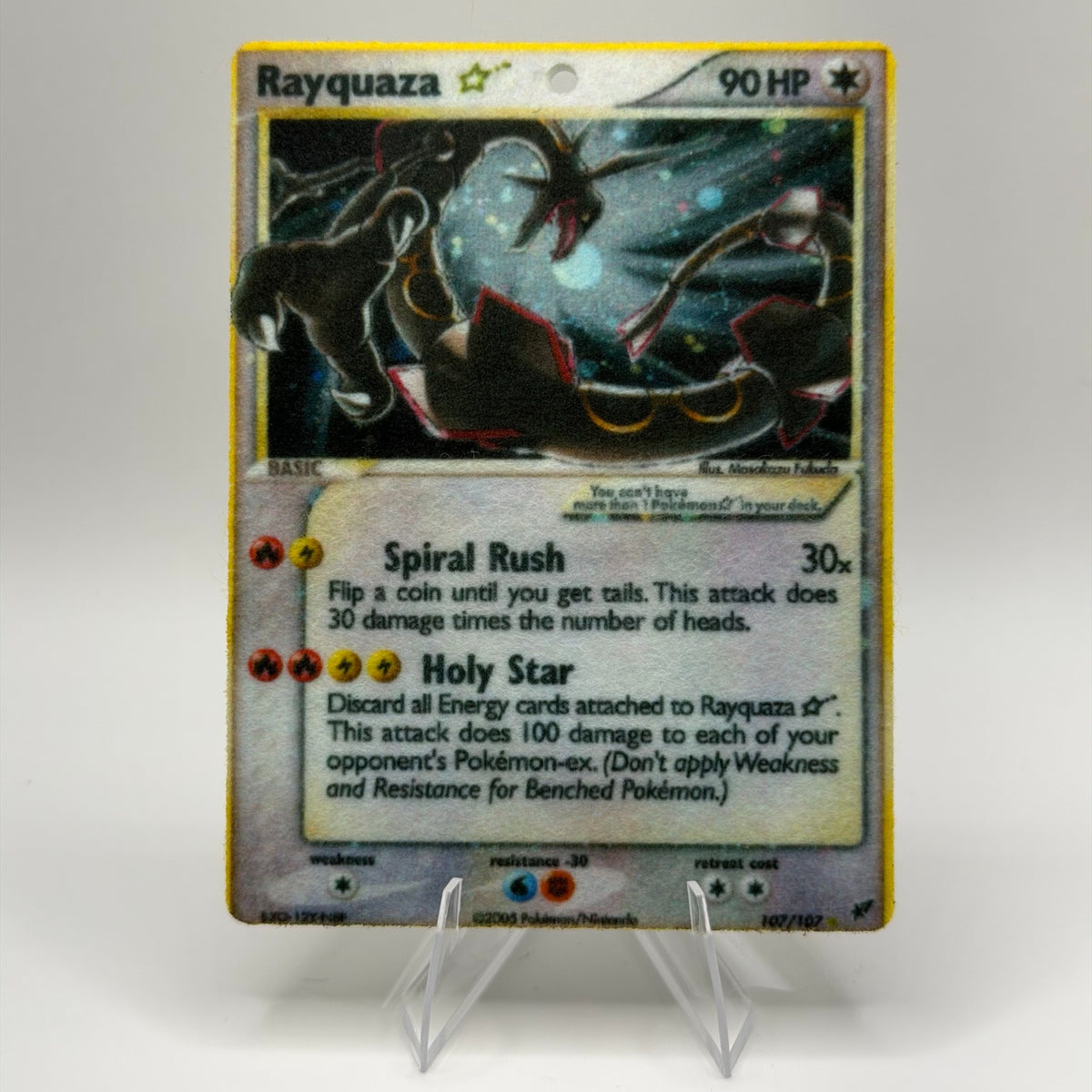 Rayquaza Gold Star 107/107 Pokémon air freshener design