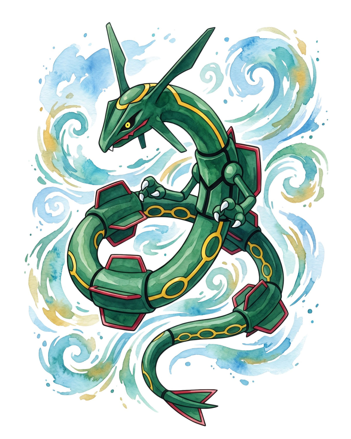 Rayquaza Water Color Pokémon Air Freshener