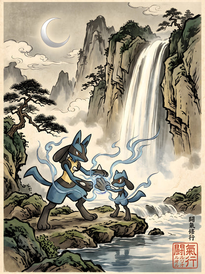 Rilou & Lucario Pokémon Air Freshener artwork