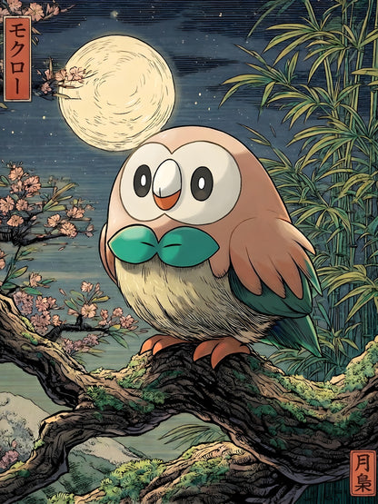 Rowlet - JP Dark Pokémon Air Freshener