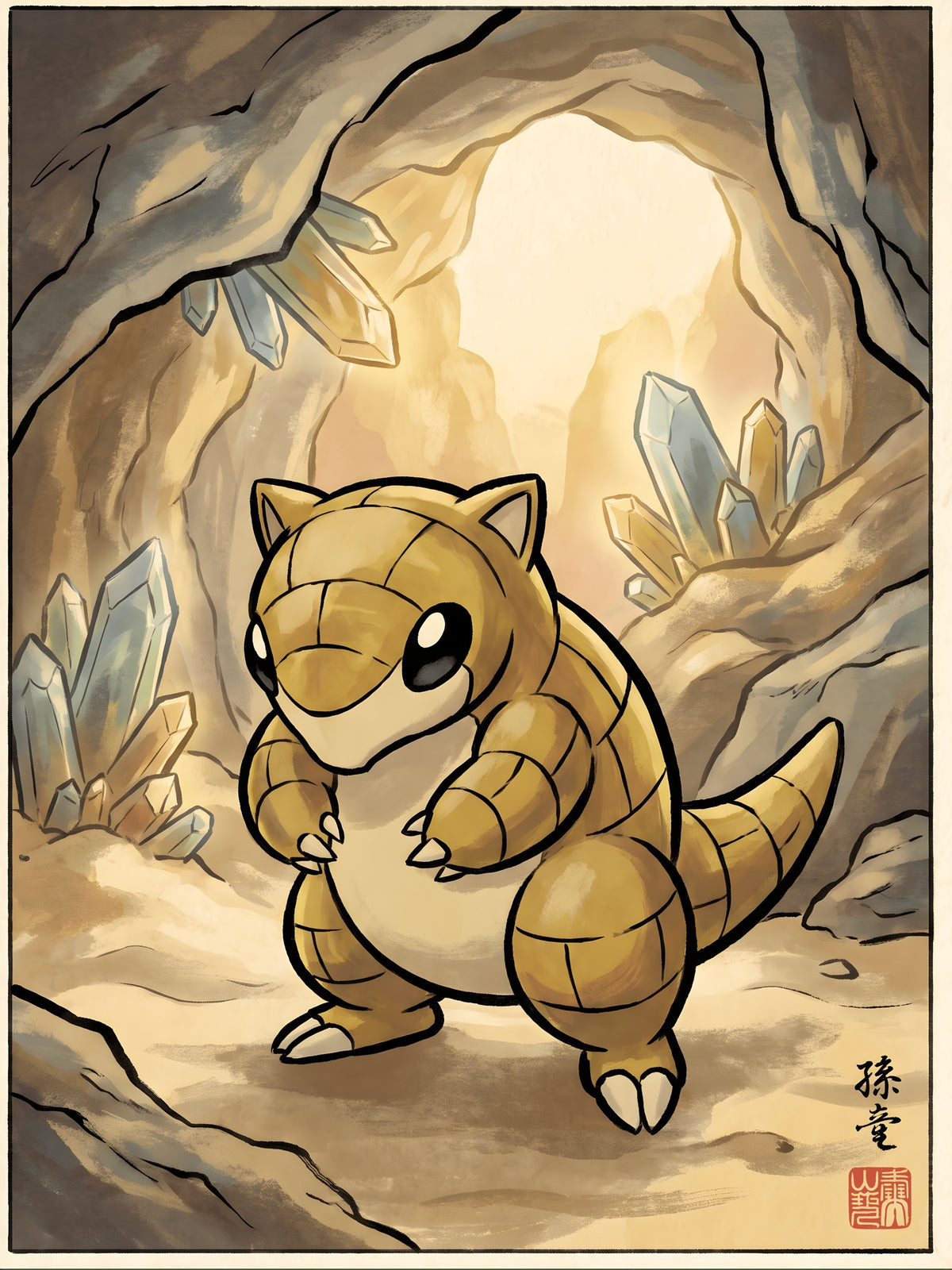 Sandshrew Pokémon Air Freshener artwork