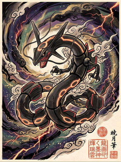 Shiny Rayquaza Pokémon Air Freshener artwork