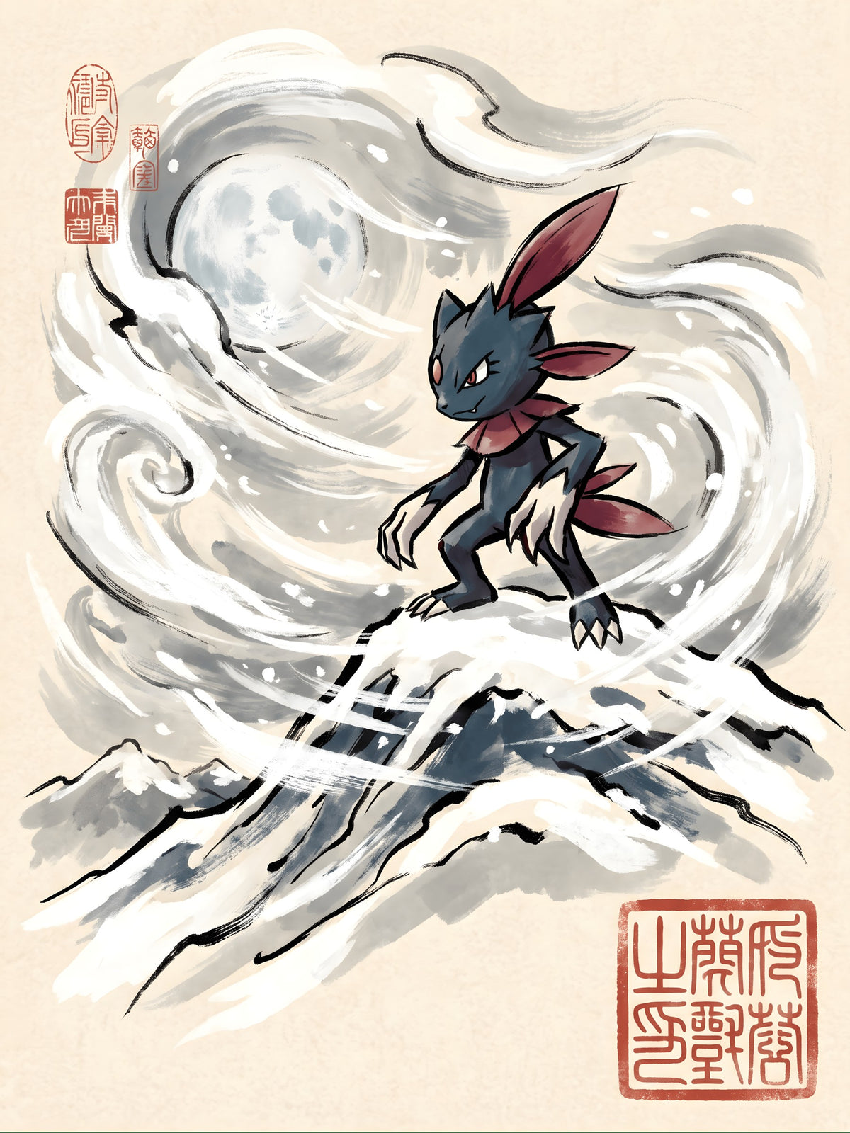Sneasel Pokémon Air Freshener artwork