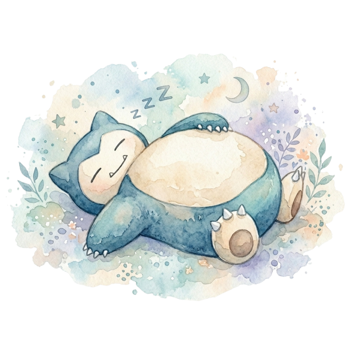 Snorlax 2 Water Color Pokémon Air Freshener