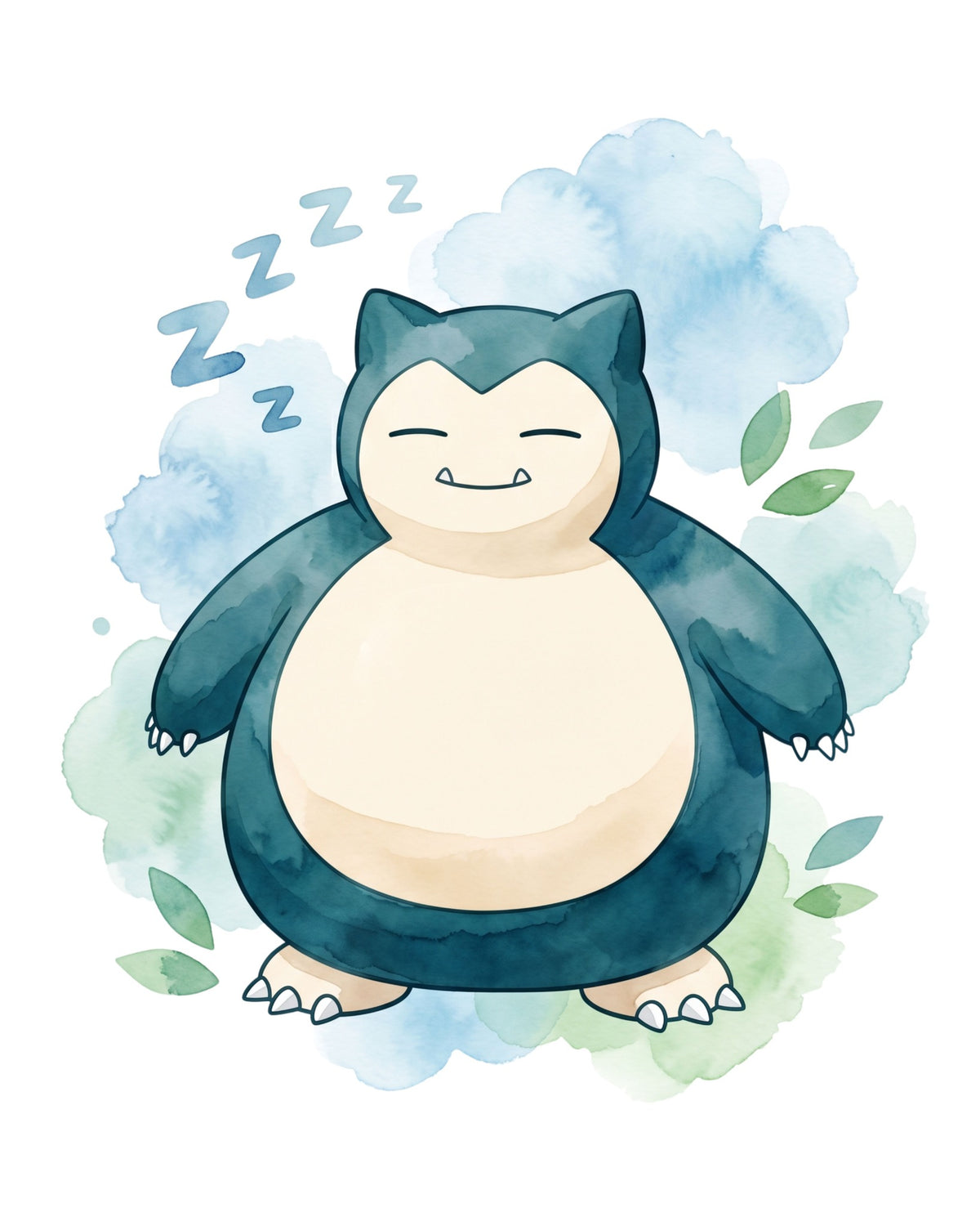 Snorlax Water Color Pokémon Air Freshener