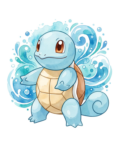 Squirtle Water Color Pokémon Air Freshener