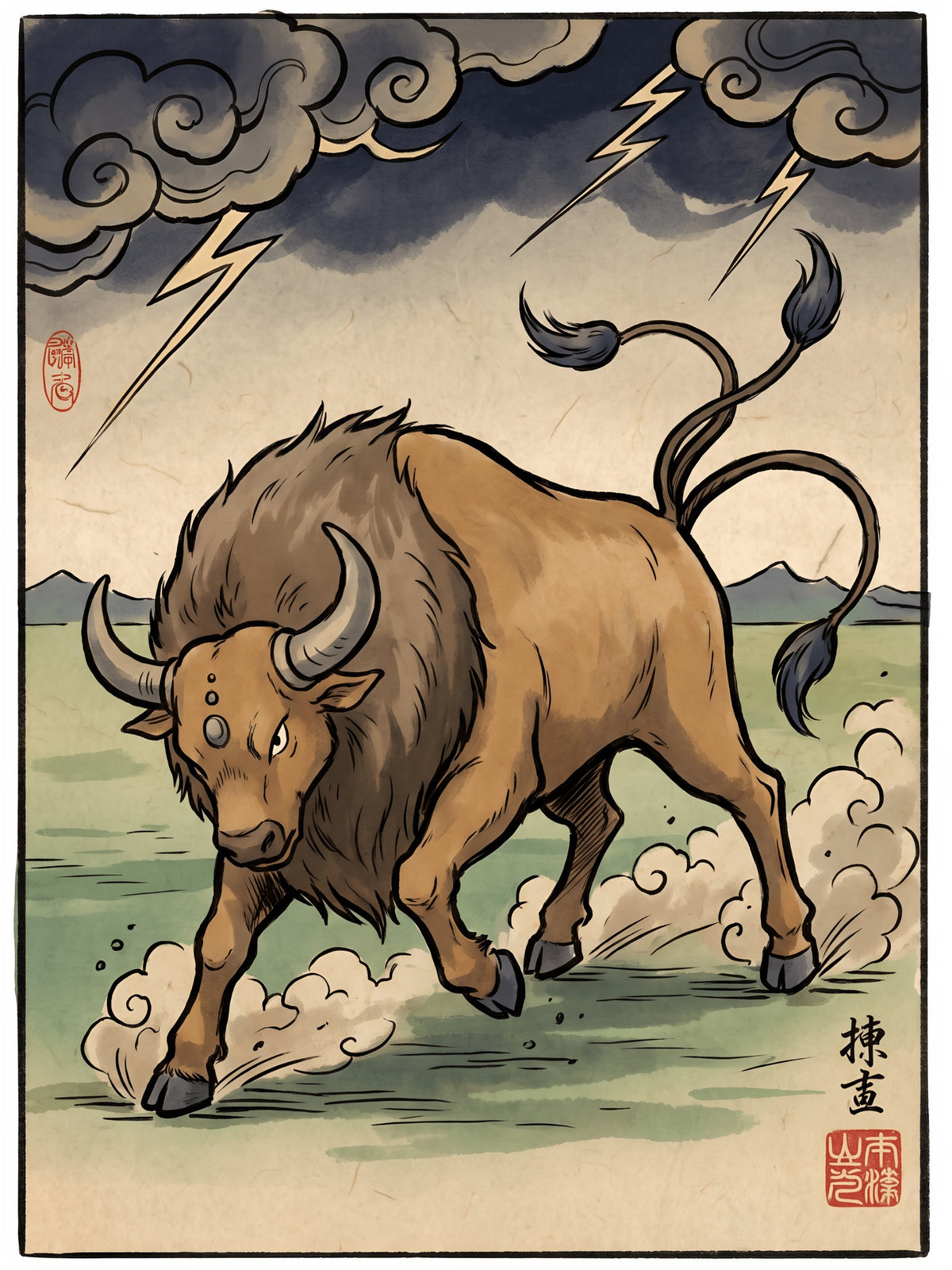 Tauros 2 Pokémon Air Freshener artwork