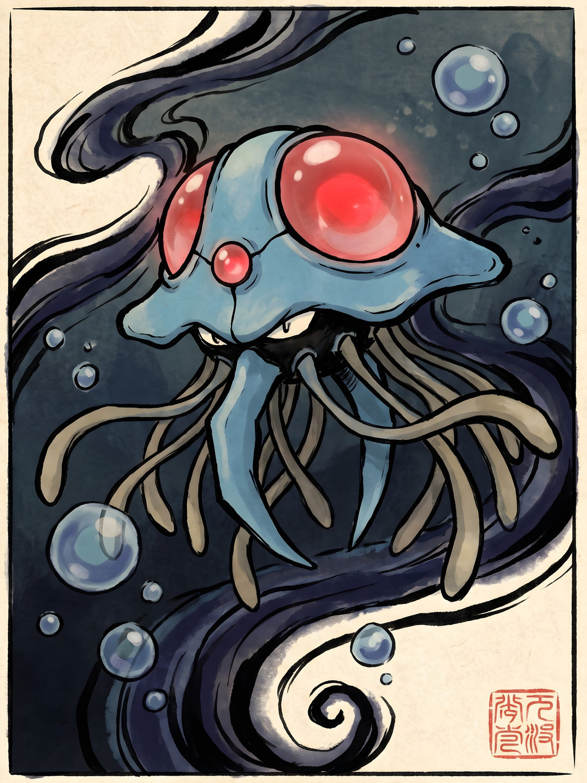 Tentacruel Pokémon Air Freshener artwork
