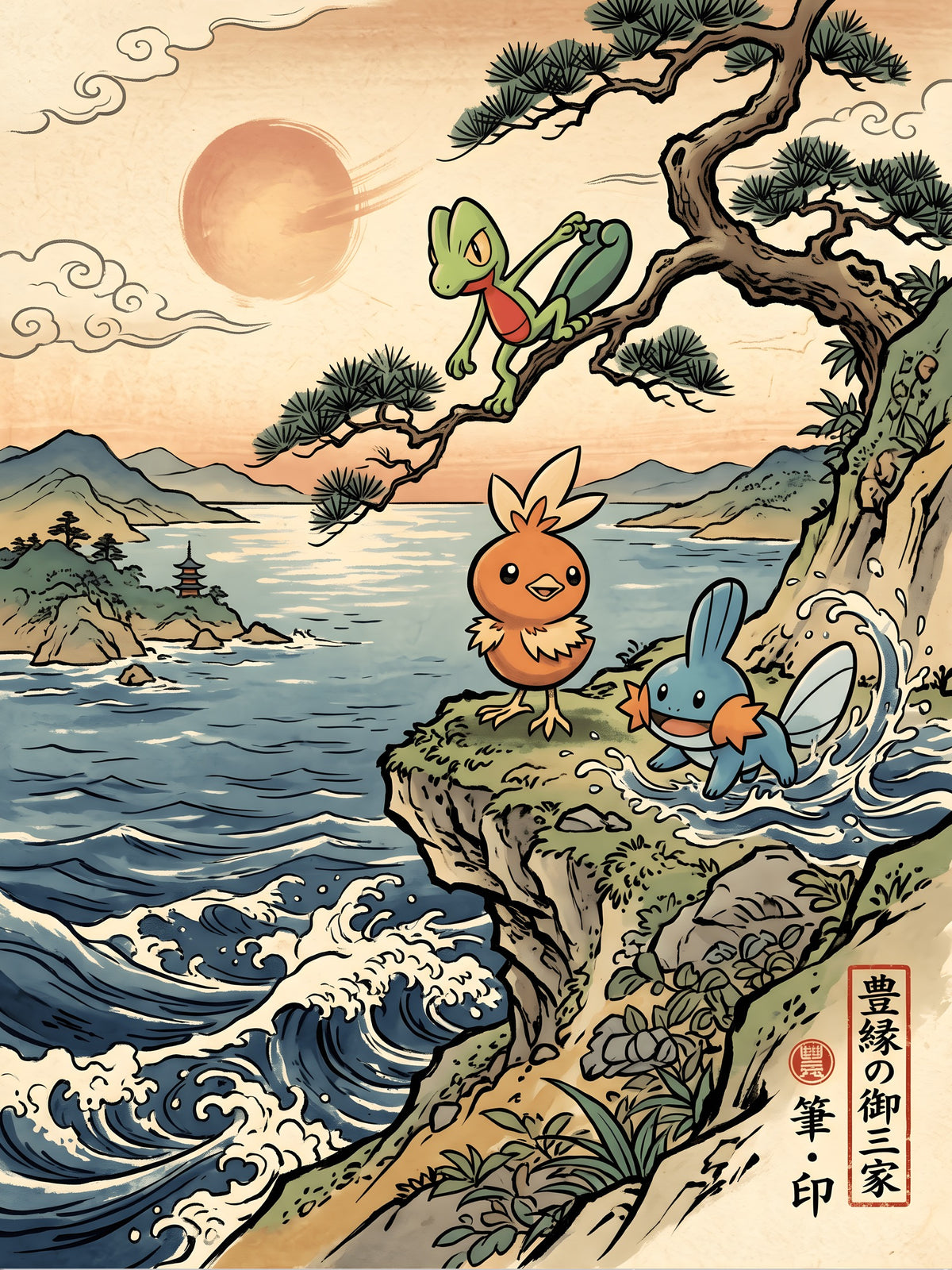 Treecko Torchic Mudkip Pokémon Air Freshener artwork