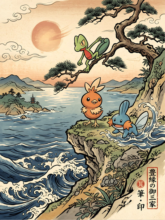 Treecko Torchic Mudkip Pokémon Air Freshener artwork