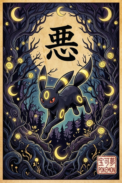 Umbreon JP Wall Art Pokémon air freshener design
