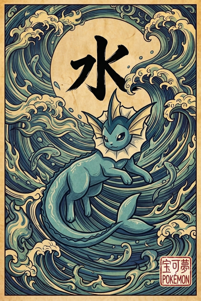 Vaporeon JP Wall Art Pokémon air freshener design