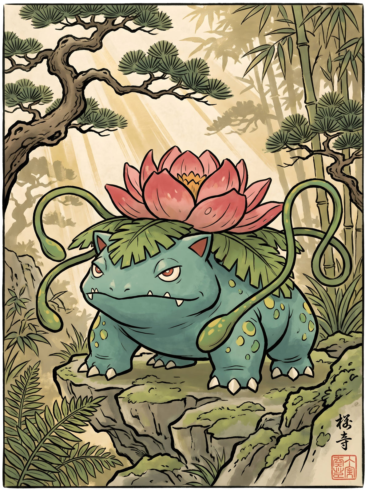 Venusaur 3 Pokémon Air Freshener artwork