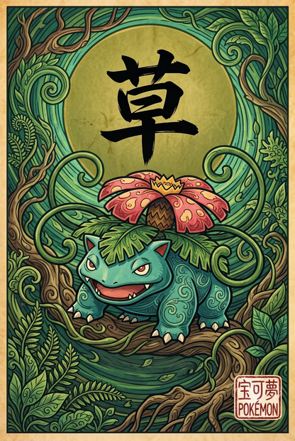 Venusaur JP Wall Art Pokémon air freshener design