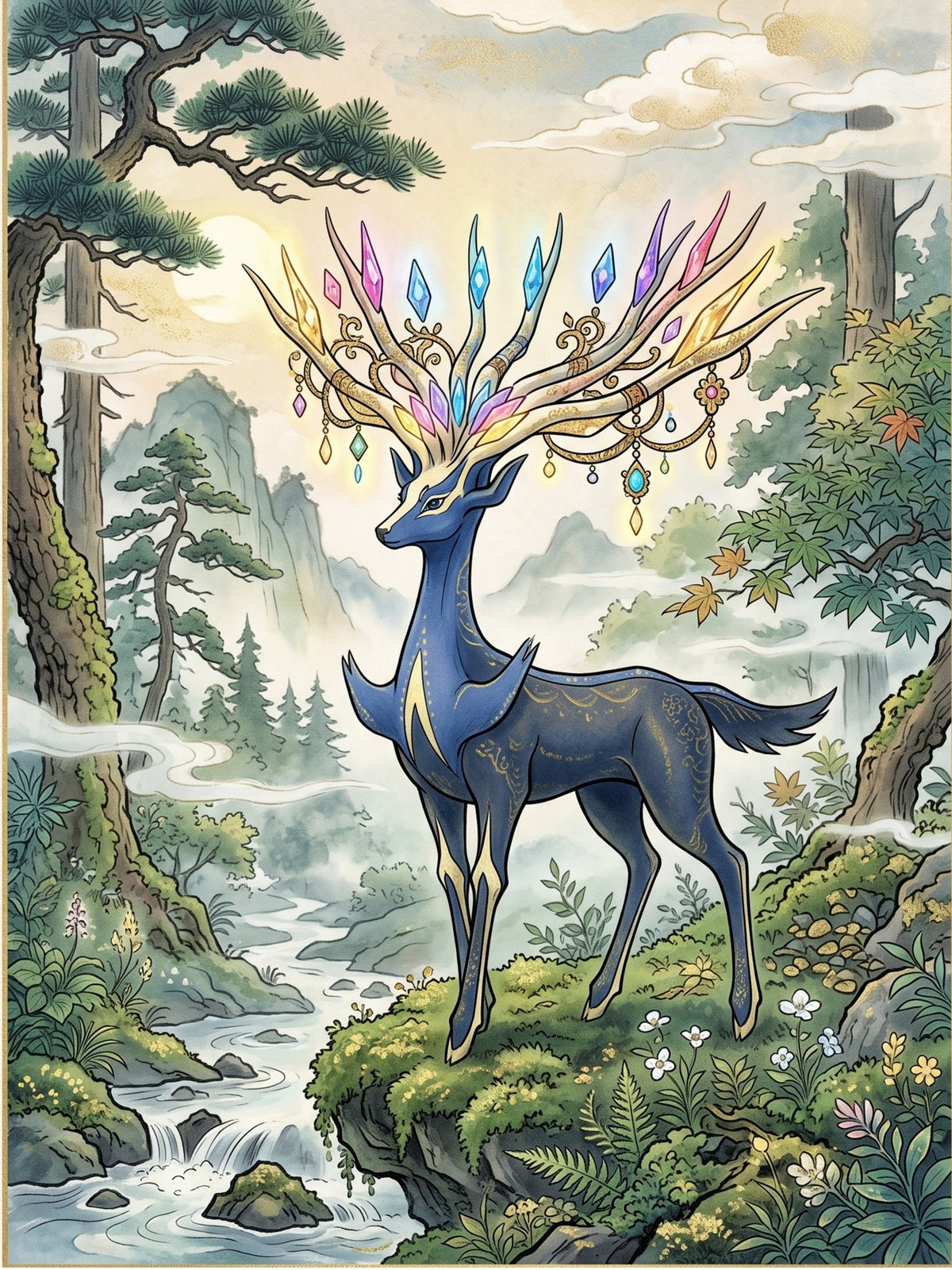 Xerneas Pokémon Air Freshener artwork