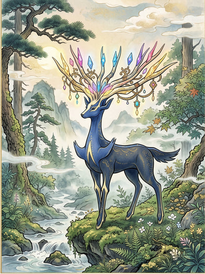 Xerneas Pokémon Air Freshener artwork