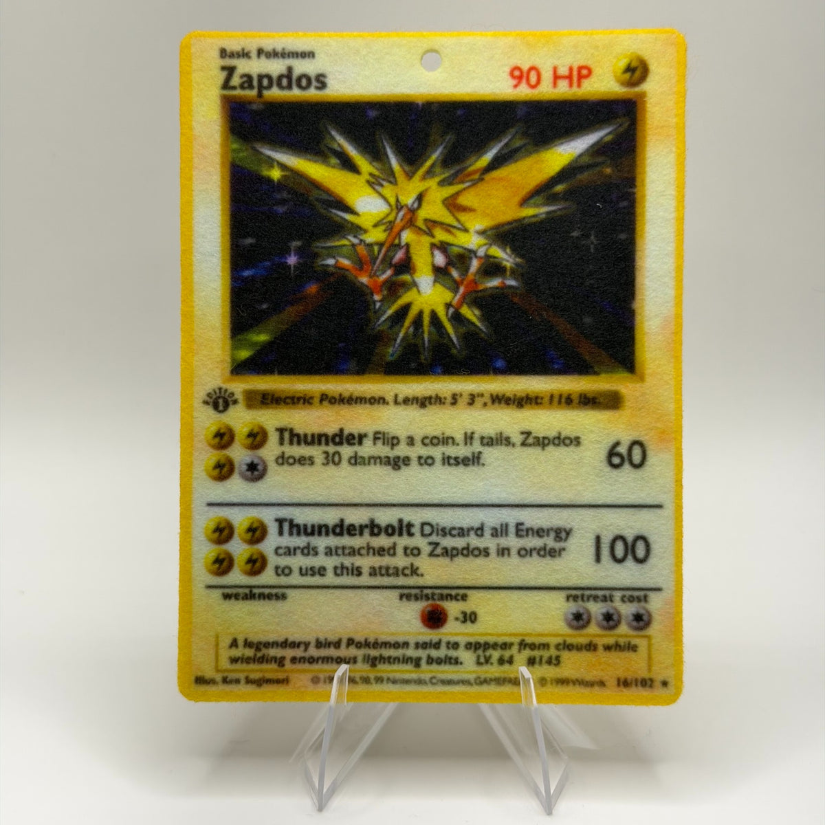 Zapdos 16/102 Pokémon air freshener design